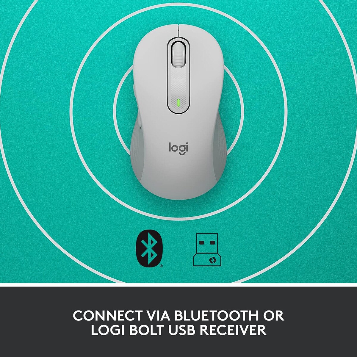 Logitech Signature M650 Silent Bluetooth Mouse - White